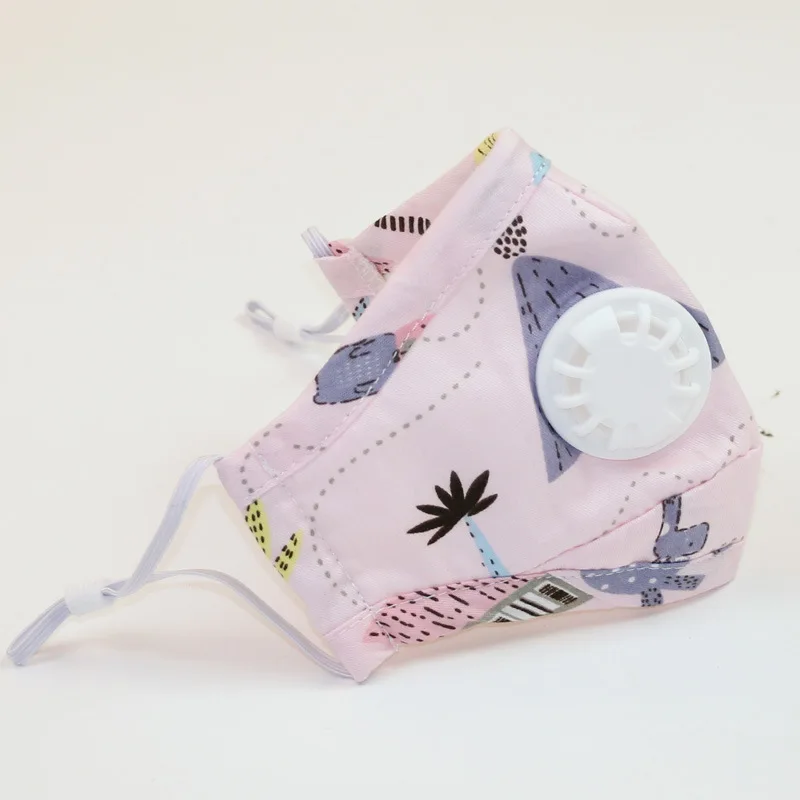 Children's cotton breathable mask valve pluggable filter baby anti smog pm2.5 dust | Красота и здоровье