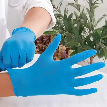 

100pcs Disposable Gloves Latex Wear-resistant Thick Rubber Gloves Universal For Kitchen Work Garden Gloves