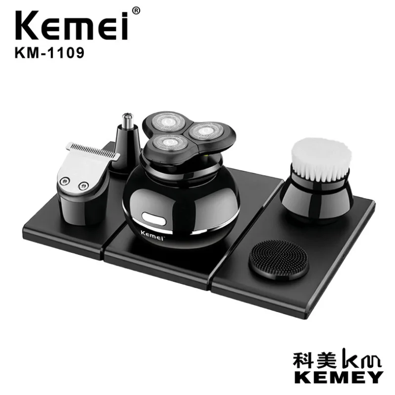 

Kemei 5 in 1 multifunctional electric shaver hair clipper waterproof LCD professional trimmer beard trimmer
