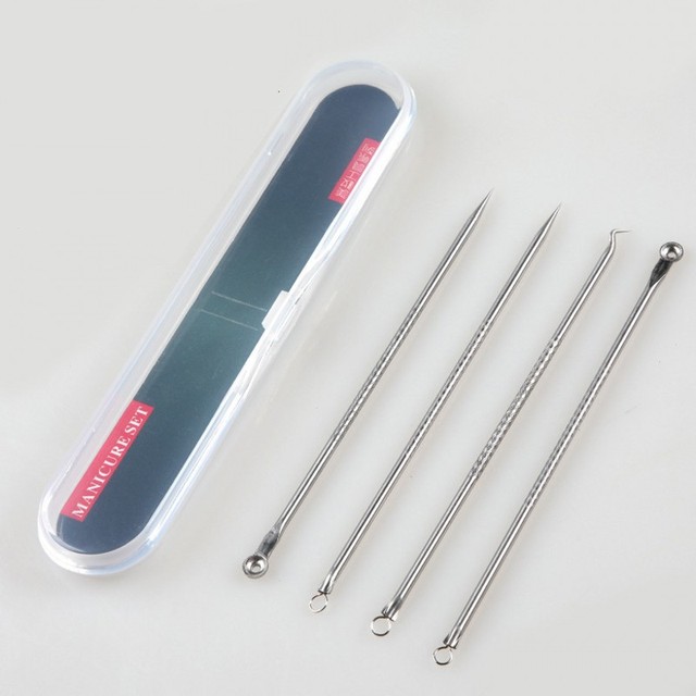 Stainless Steel Blackhead Comedone Acne Corrector Remover Extractor Skin Care Pore Cleaner Needles Remove Tools