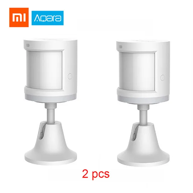 2pcs body sensor Новинка, Xiaomi Mijia, многофункциональный шлюз, 2 хаба, сигнализация, интеллектуальная, онлайн радио, Ночной светильник, звонок, умный дом, концентратор - Цвет: 2pcs body sensor