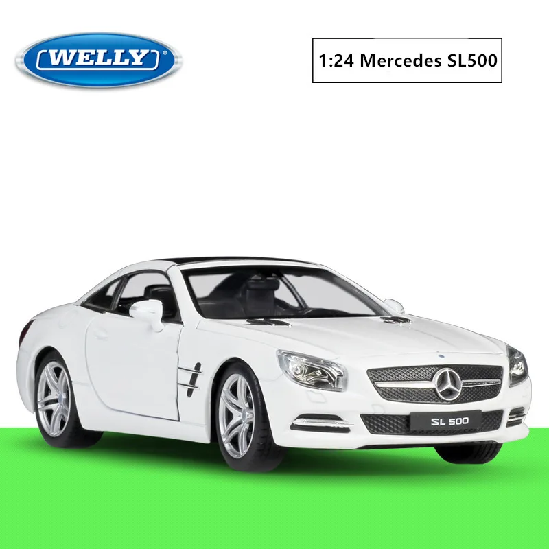 WELLY 1:24 Mercedes-Benz 2012 SL500 модель спортивного автомобиля из сплава Модель автомобиля украшение Коллекция игрушек инструменты подарок