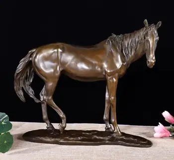 

Pure copper zodiac horse sculpture home horse to success office crafts decoration