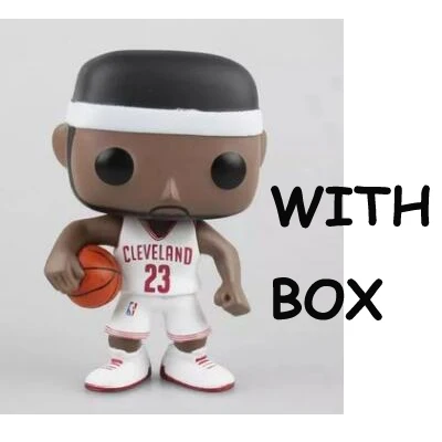 James White with box Funko Pop баскетбольные персонажи Коби Джеймс Карри Кайри Джон Дамиан 10 см Виниловая фигурка игрушки - Цвет: James White with box