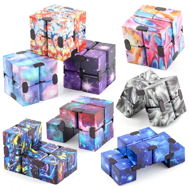 Starry Sky Infinity Magic Cube Square Puzzle Toys Relieve Stress Hand Game Four Corner Maze Toys Children Adult Decompression 1
