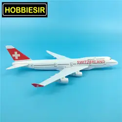 16 см 1:400 шасси самолет Boeing B747-400 модель Switzerland Airways W стенд База сплава самолет коллекционные игрушечные самолеты