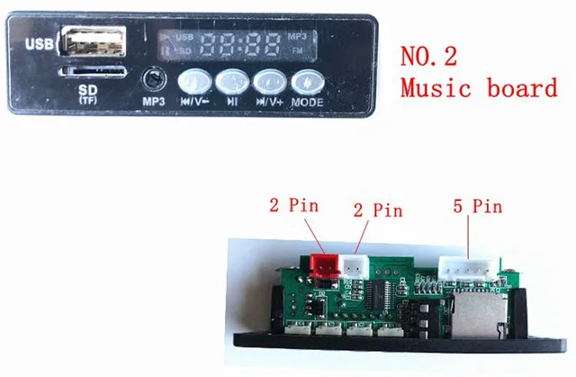 Детский Электрический автомобиль Bluetooth музыкальный плеер с USB интерфейсом MP3 музыкальная версия чип, 12 в музыкальный плеер аксессуары для динамиков - Цвет: No.2