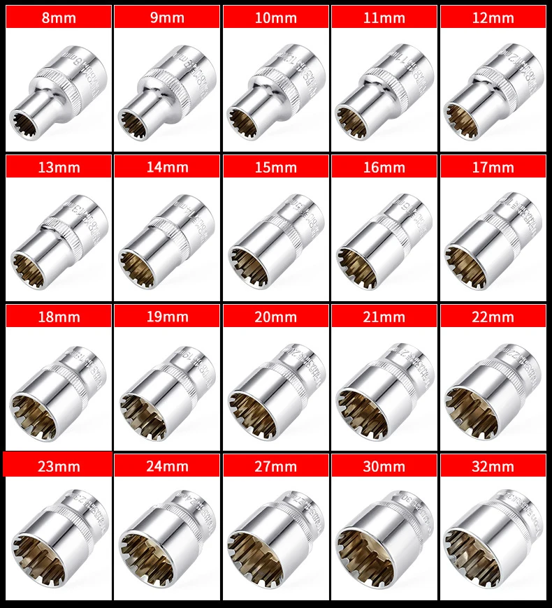 Clé à Pipe Héxagonale En Acier 24 Mm