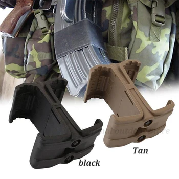 

TOtrait Nylon Clip AR15 Gun Dual Magazine Coupler Link Magazine Speed Loader Airsoft Parallel Connector M4 Accessory Black/Tan