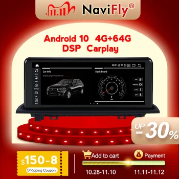 

NaviFly Android 10.0 Car dvd radio multimedia Player for BMW X1 F48 2016 2017 Original car NBT carplay DSP 1920X720HD 4G LTE