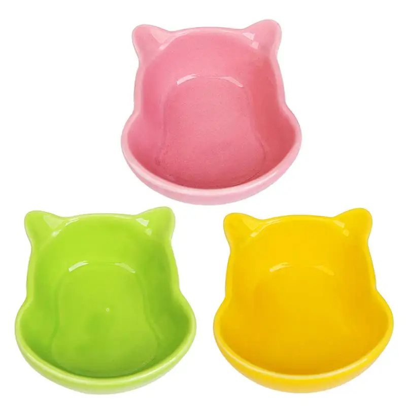 Маленькая Керамическая Мини чаши для домашних животных креативная форма головы