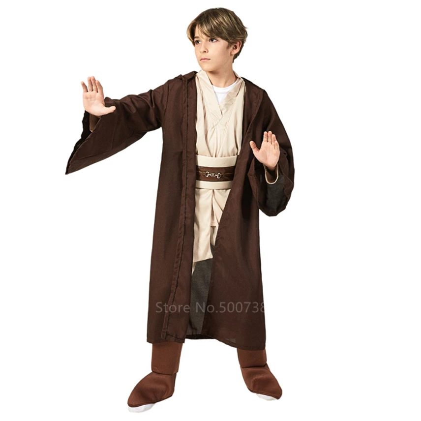 

Halloween Carnival Costumes for Kids Star Wars Jedi Knight Anakin Cosplay May The Force Be with You Performance Clothing Set