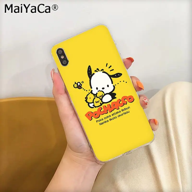 A15 MaiYaCa милый мультфильм Pochacco прозрачный ТПУ чехол для телефона Apple iphone 11 pro 8 7 66S Plus X XS MAX 5s SE XR fundas Cover - Цвет: A15