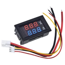 

1PCS DC 0-100V 10A Red+Blue /Red+Red LED Amp Dual Digital Volt Meter Gauge LED Display Voltmeter Ammeter