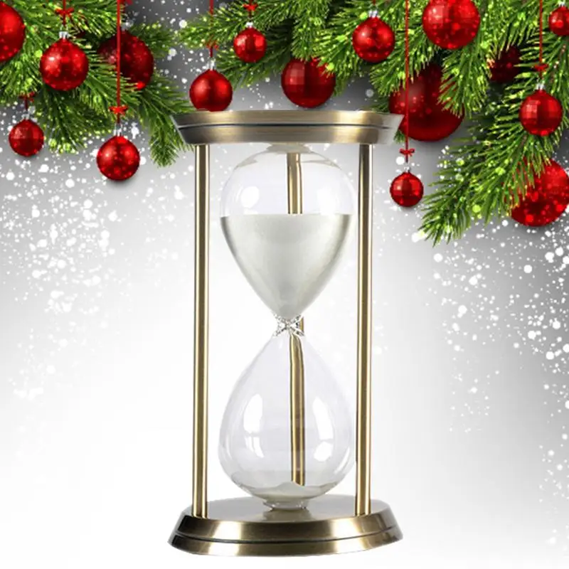Металлические Песочные часы 15 минут часы-таймер с обратным отсчетом для кухни школы час Рождество подарок на день рождения украшение дома