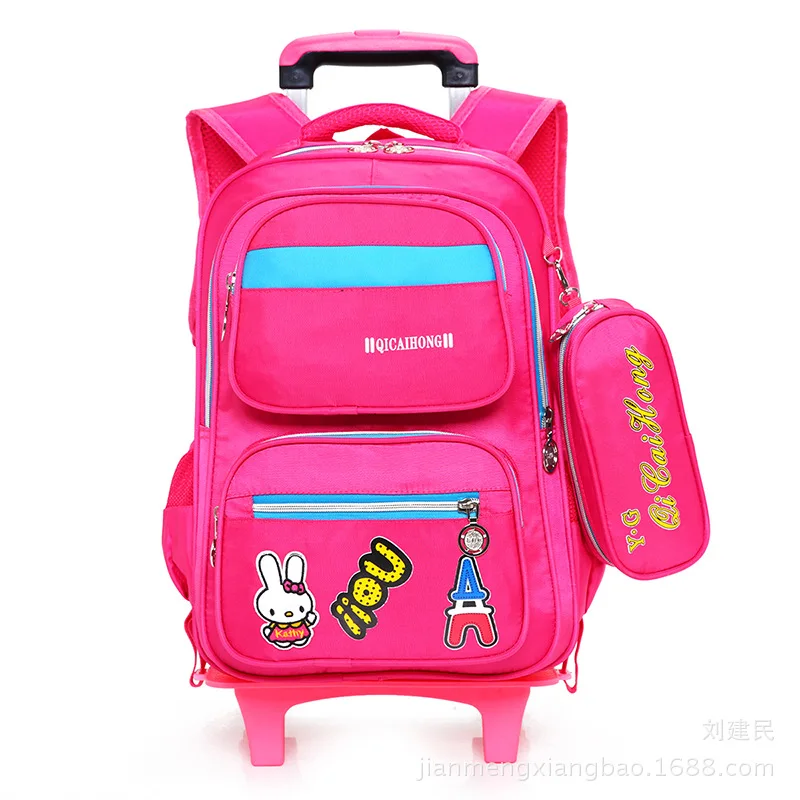

Schoolbag for Elementary School Students New Style CHILDREN'S School Bags Two-Wheel Trolley Bag 1-3--6 Grade STUDENT'S Backpack