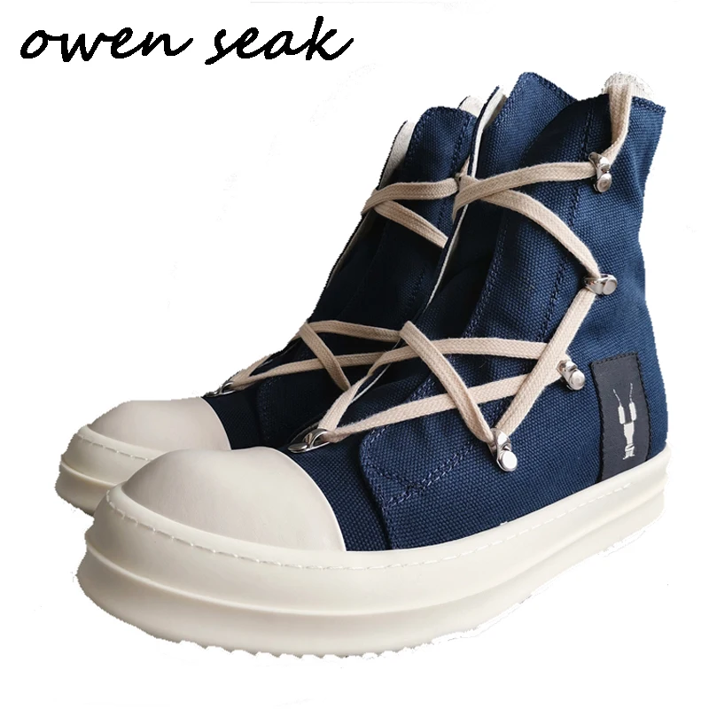 19ss Owen Seak повседневная мужская обувь из холстины с высоким берцем роскошные