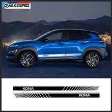 For-Hyundai-KONA Car Sticker Both Side Door Skirt Stickers Auto Accessories Car Body Sport Stripes DIY Vinyl Decals (2)_副本