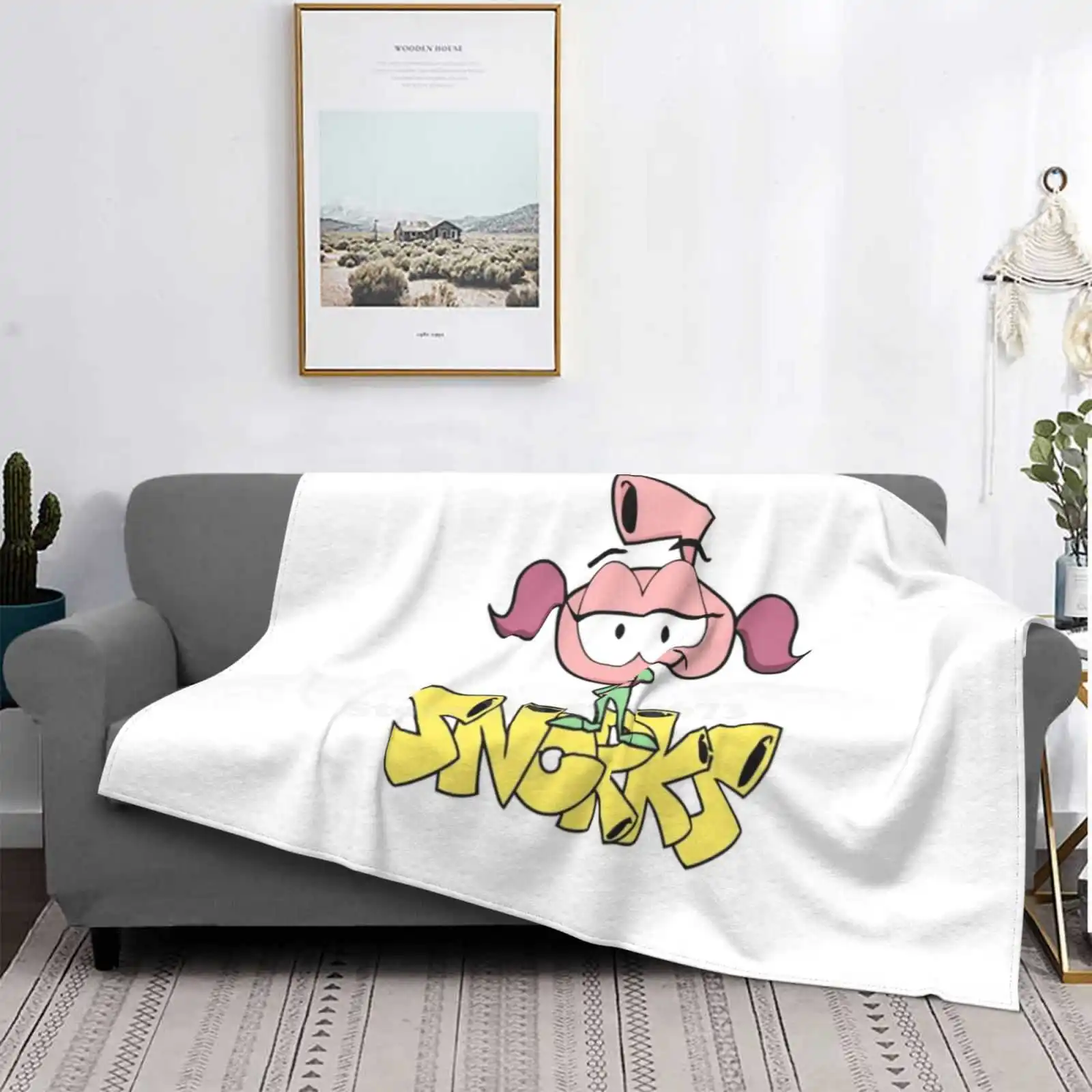 Snork Tup Kelp Trend Style Funny Fashion Soft Throw Coperta Snorks Retro 80S Cartoons Snorky The Snorks Illiona