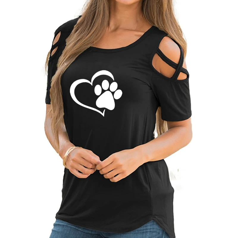 

New Fashion T-Shirt For Women Letters Print Bandage Off Shoulder Plus Size T-Shirt Female Tshirt Cotton Funny Tumblr