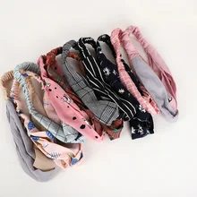 Корейский стиль, женская лента для волос, тканевая набивная повязка на голову, аксессуары для волос для взрослых людей, топ Cuft, крутые модные резинки для волос для девочек