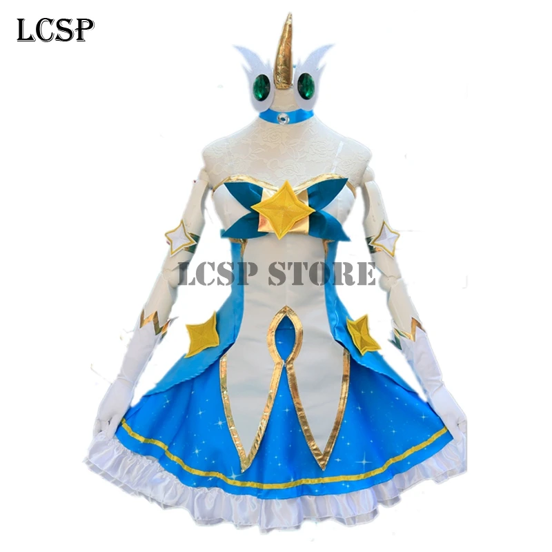 LCSP Soraka Звездная защитница косплей костюм игра Soraka Униформа выходной костюм одежда