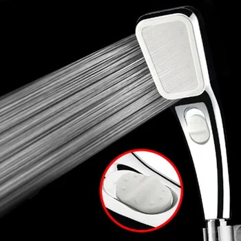 

Shower Head High Pressure Chrome with ON/OFF Pause Switch Water Saving Adjustable Luxury Spa Detachable