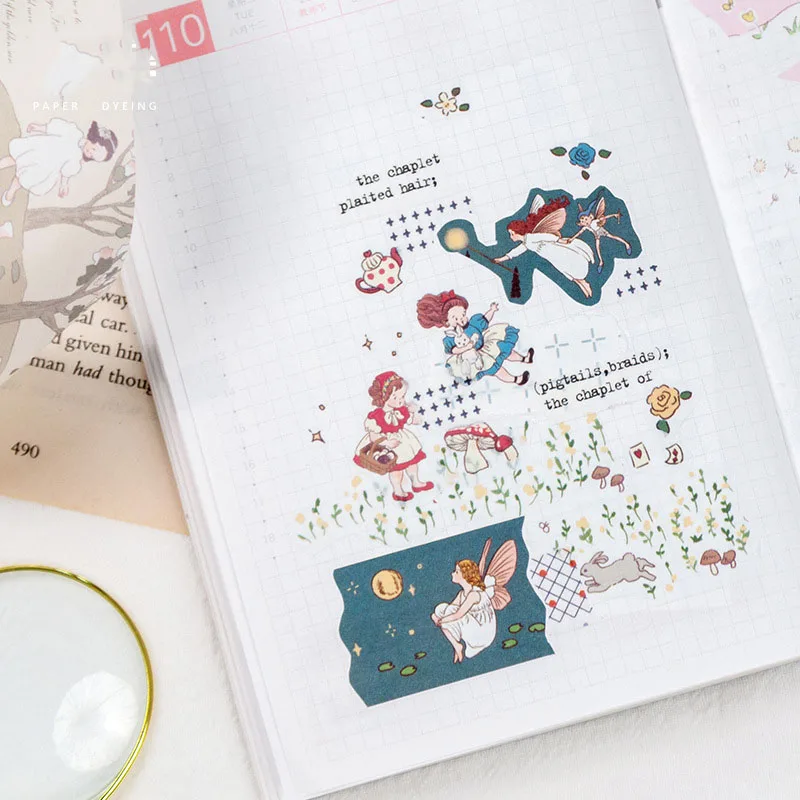 Kawaii Мультфильм Алиса сказочный мир красная шляпа Ангел девочка милый медведь смешная овечка мальчик деко васи лента DIY скрапбукин маскирующая лента