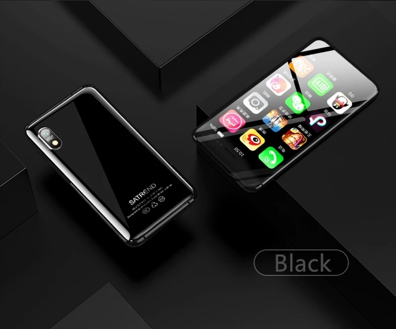 Черный Мини-смартфоны 3,2" Dual 4G MTK6739 четырехъядерный 2 ГБ+ 16 Гб ультра тонкий телефон маленький gps Две sim-карты вызов Android мобильный телефон - Цвет: Черный
