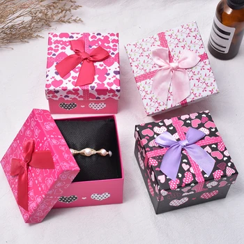 

12x Square Gift Box, Gift Box, Gift Box, Trinket Box, Black, Pink, Light Pink And White