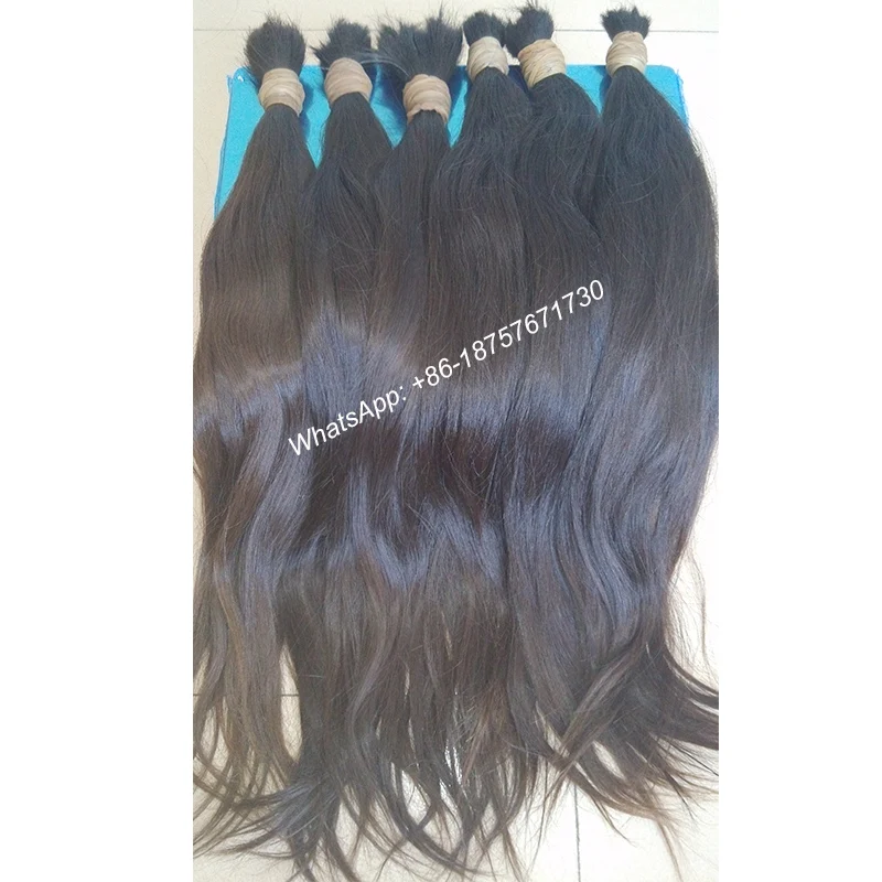 High Quality Dark Brown Natural Virgin Remy Human Bulk Hair,Braiding Hair Bundles,Raw Human Hair Bulk,0.5KG/PACK