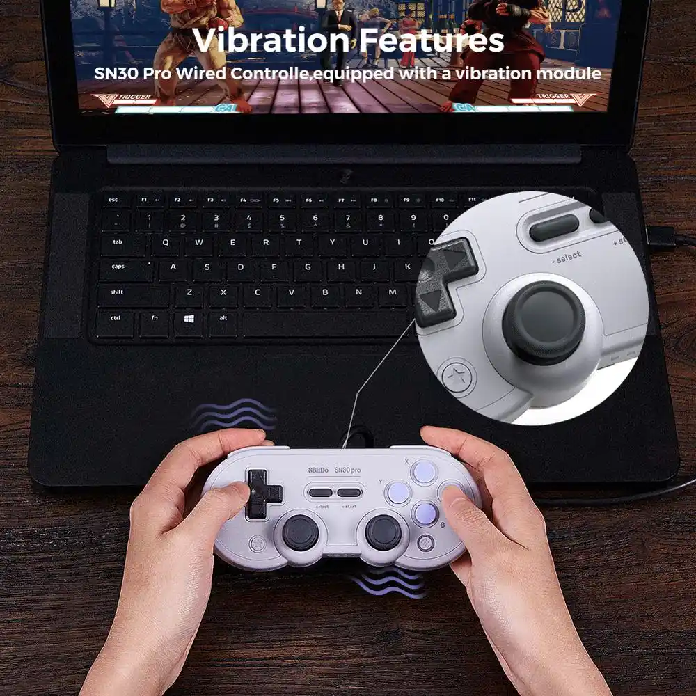 8bitdo Wired Sn30 Pro Usb Gamepad Rumble Vibration Turbo Function Usb Cable For Nintendo Switch Windows Raspberry Pi Sn Edition Gamepads Aliexpress