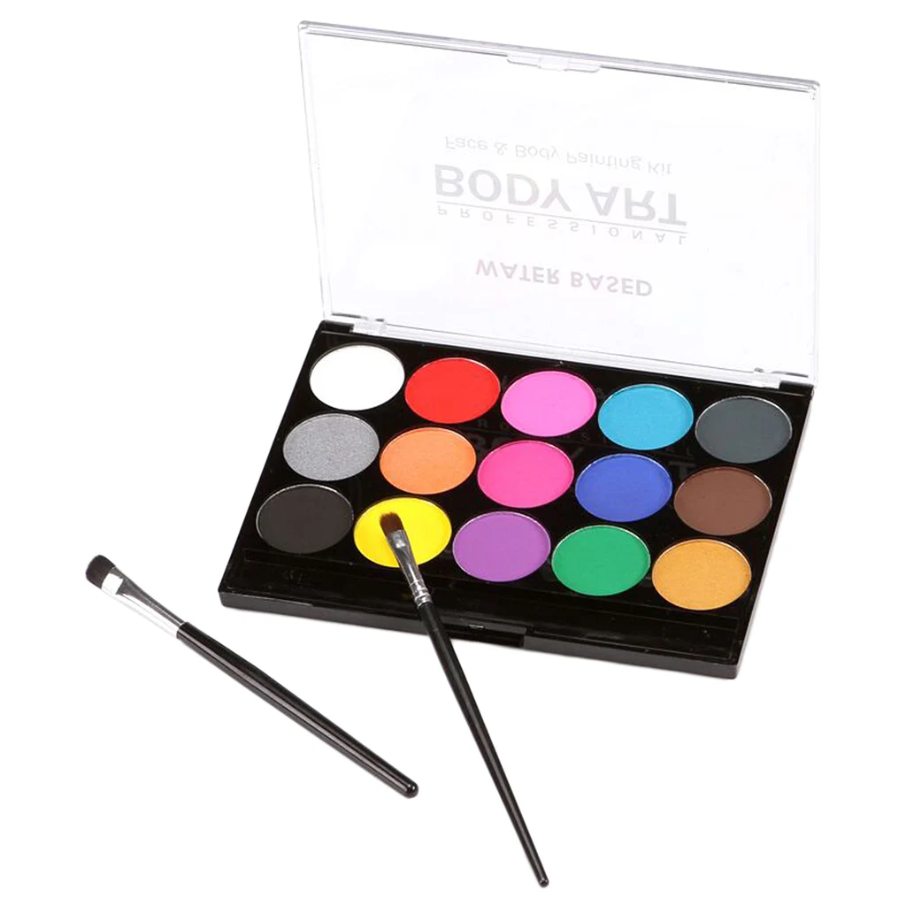 15 Colors Face Body Paint Kid Make Up Colors Stage Holiday Face Paint Set