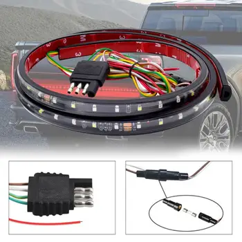 

150cm Car Lights Truck Tailgate LED Strip Light Bar Triple Row 4-Function With Driving Brake Turn Signal For Jeep Pickup SUV
