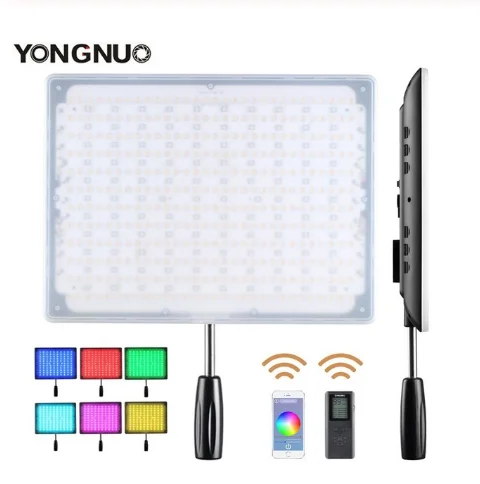 YN600 RGB YONGNUO YN600 RGB Ultra Thin Video LED Video/ Photo Light with Adjustable Color Temperature 3200K-5500K for Canon Nikon camera - Цвет: YN600 RGB