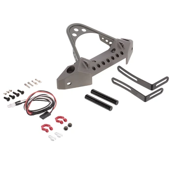 

Metal Front Bumper with Light for 1/10 RC Crawler Car Traxxas TRX-4 Axial SCX10 & SCX10 II 90046
