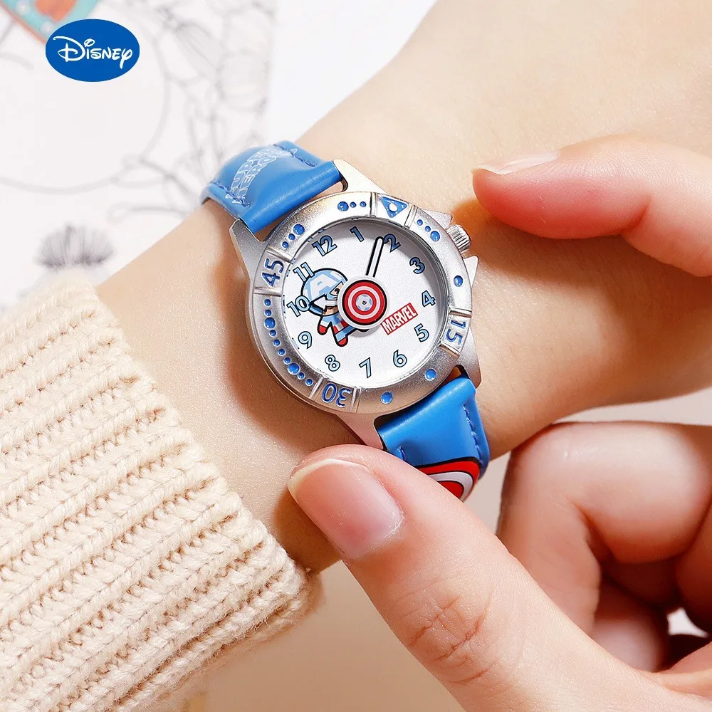 

Authentic Disney Avengers Children's Watch Japanese Imported Movement Durable Captain America Cartoon Quartz Watch