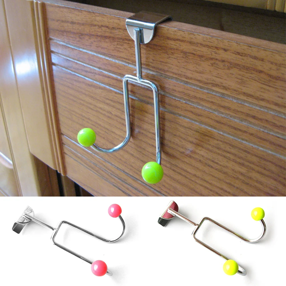 Space Saving Multi Use Hook Hangers Durable No Drilling Home Supplies Movable Strong Load Capacity Over The Door Stainless Steel