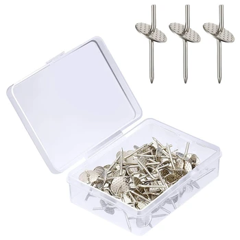 

200 Pcs One Step Hangers 20 Lbs Picture Hanging Pins Quick Picture Hangers Picture Frame Hangers (Silver)