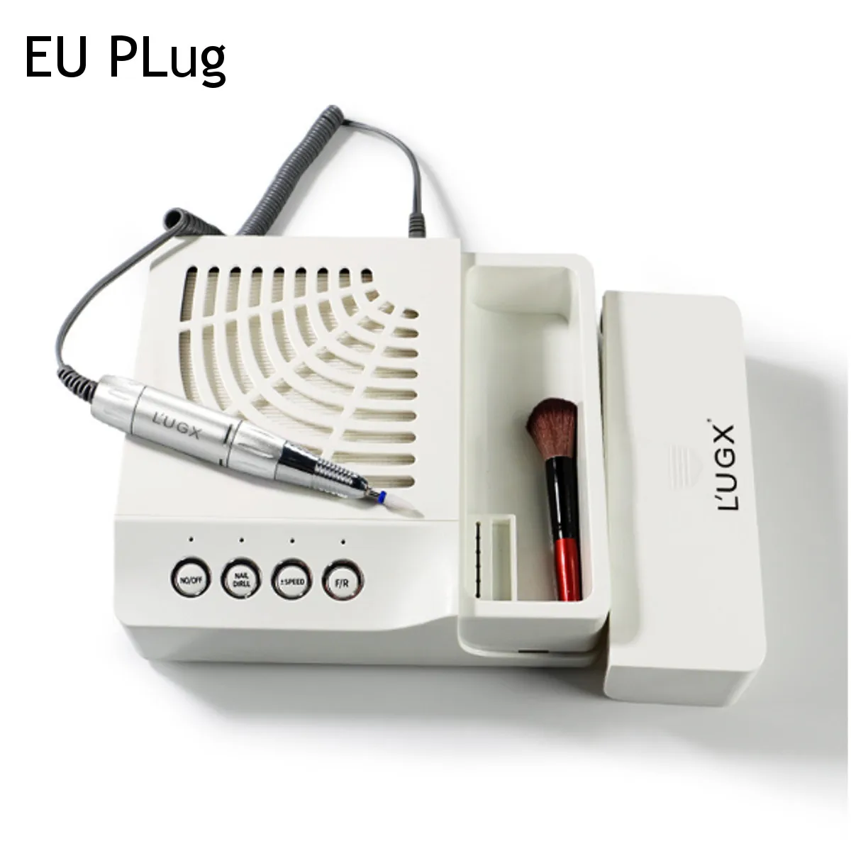 EU Plug 60 Вт Мощный пылесборник для ногтей пылесос с 2 мешок-пылесборник оборудование для ногтевого салона Инструменты для ногтевого салона - Цвет: EU Plug