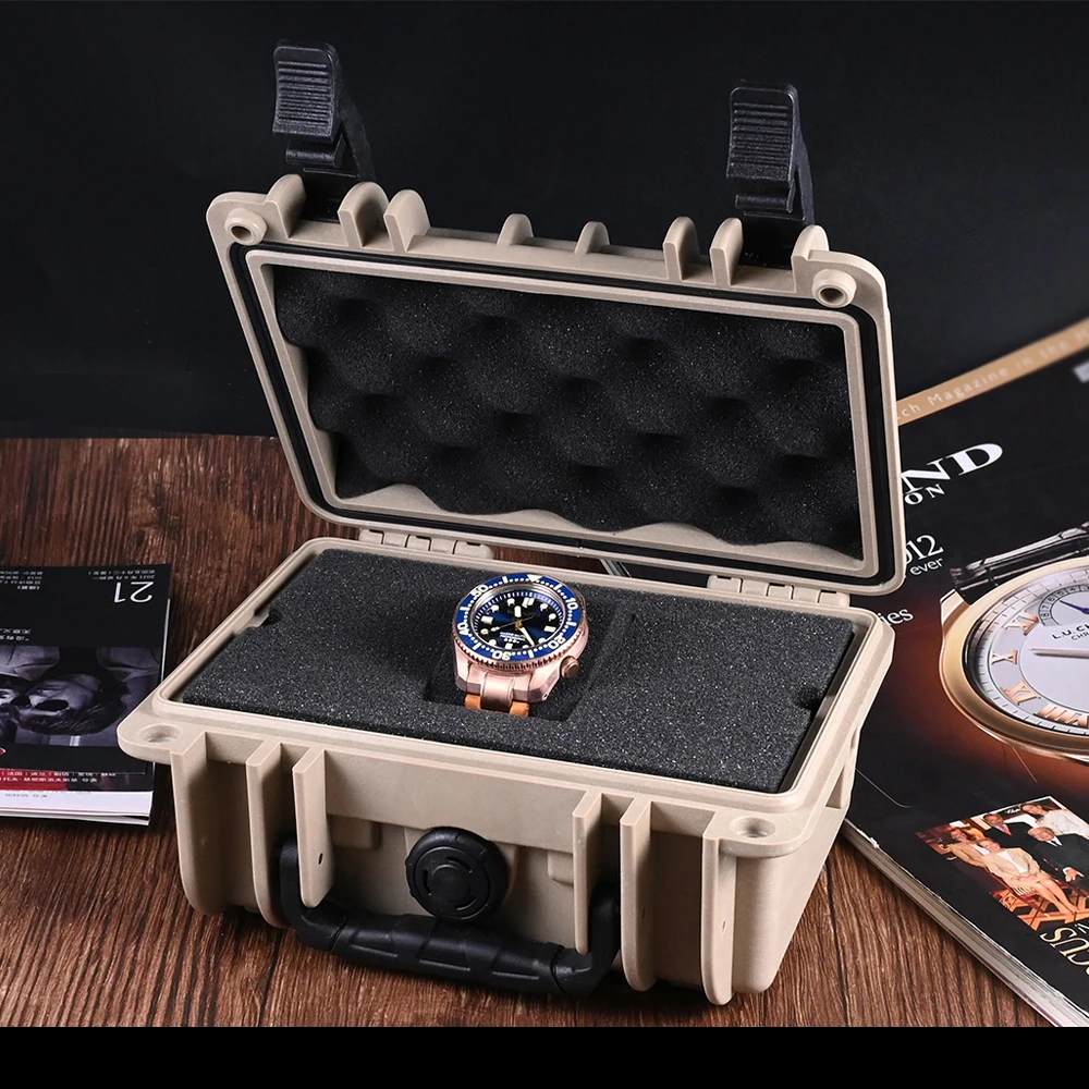 San Martin Military Style DIY Watch Box for One Piece Luxury Portable Gift Storage Boxes Durable Quality Pillow Rectangle Case