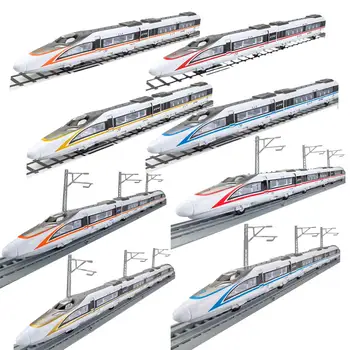 

1:87 Red / Blue / Orange / Gold Commuter Train Toy Set Alloy High-speed Rail Toy Car Boy Alloy Subway Pull Back Car