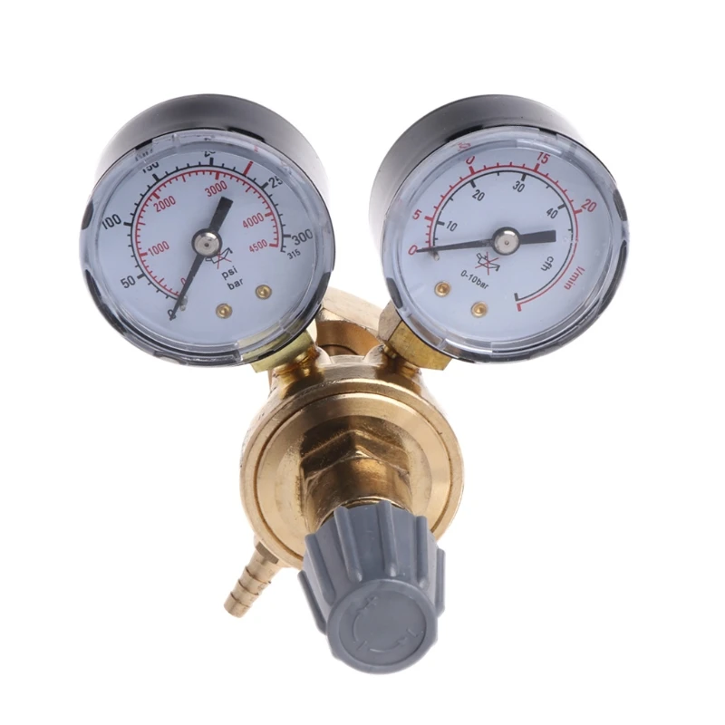 Pressure Regulators Dual Gauge Argon CO2 Gauges Pressure Reducer Mig Flow Meter Gas Control