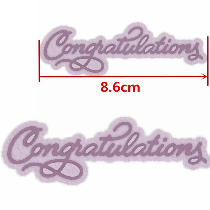 

Congratulations Metal Cutting Dies Stencils Congratulations Phrase Die Cuts For Card Making DIY Decoration Crafts Cards