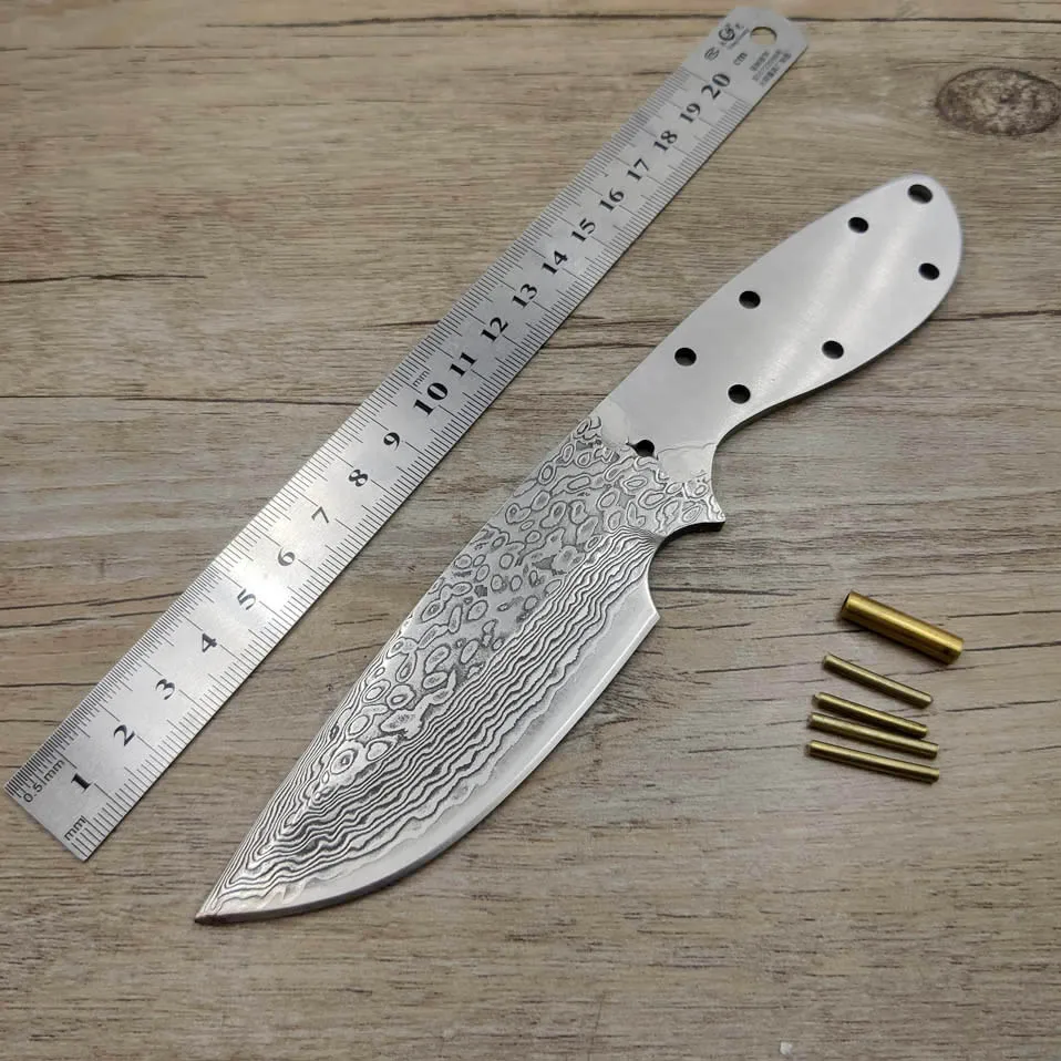 DMDIY 08 прямой нож из дамасской стали с фиксированным лезвием самодельный