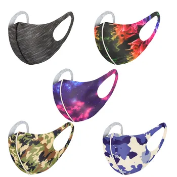 

5PC Printing Cloth Face Mask Reusable Mouth Cover Windproof Breathable Mouth Mask Washable Face Shield mascarillas Mascherine