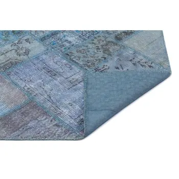 

Handmade Blue Vintage Overdyed Patchwork Area Rug 120 X180 Cm-3'11''X5'11''