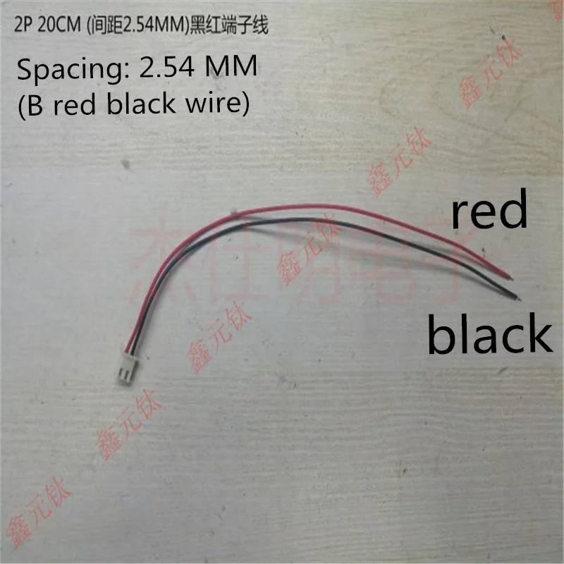 1,25 мм 2,0 мм 2,54 мм Шаг 2pin провода красного и черного цвета 26AWG Высота каблука 10 см, каблук 15 см, 20 см, 30 см электронным пучком 100 шт./лот