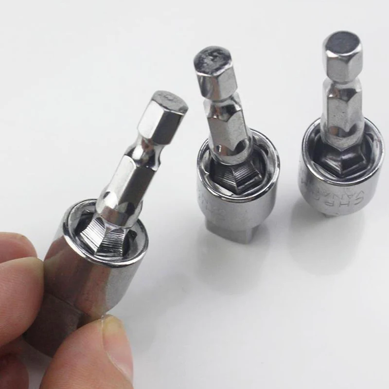 3PCS Drive 360° Movable Joint Impact Socket Wrench Adapter Bit Extension | Инструменты