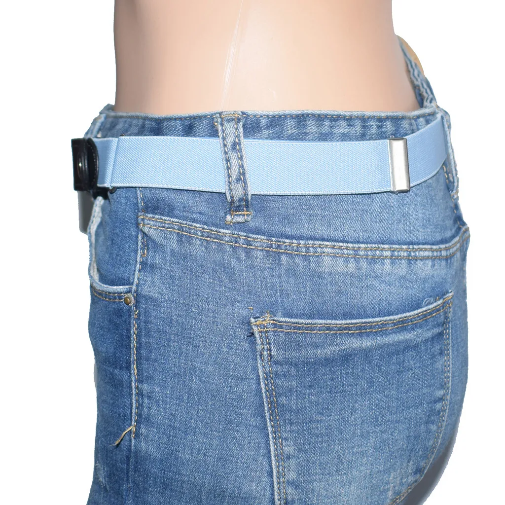 Горячая Пряжка-свободный пояс для джинсовых брюк платья без пряжки эластичный пояс ремень для взрослых мужчин и женщин Невидимый без хлопот ремни d5